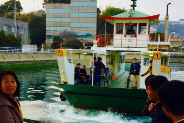 The Onomichi ferry to Mukojima, and Ushio Chocolatl