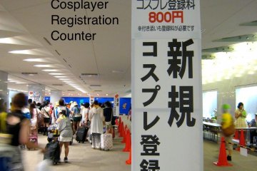 Cosplayers need to register every day