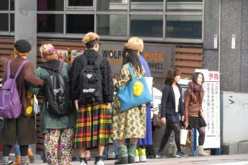 Young people on Takeshita Street
