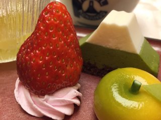 This place we stayed at near Mt. Fuji even had a mini Fuji shaped matcha cheesecake!