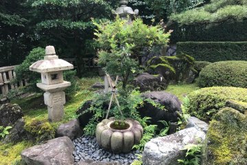 The small yet charming Japanese styled garden