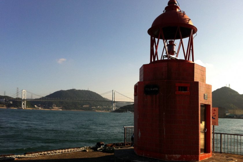 Retro lighthouse on the Kanmon Straight
