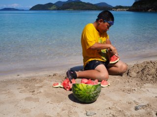 In Japan you cannot go to a beach without a watermelon