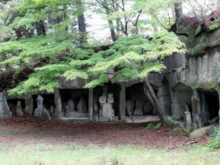 Old gravestones on Oshima Island, Matsushima
