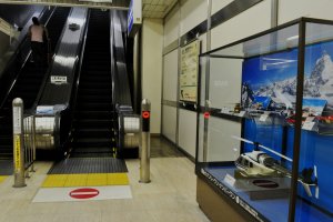 Small exhibition next to the escalators
