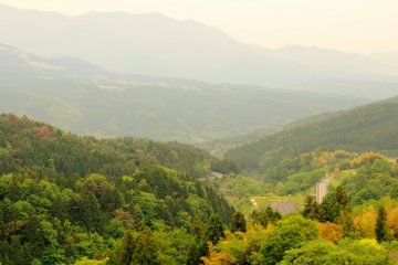Leaving Magome, the view behind.