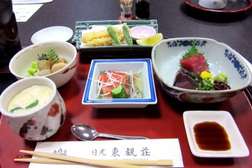 Ryokan traditionally serve big dinners!