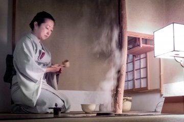  The first part of this ceremony features ‘Koi-cha’; a strong green, bitter tasting tea where several guests take a sip from the same bowel. This is said to help signify a sense of sharing, a key element of Japanese culture