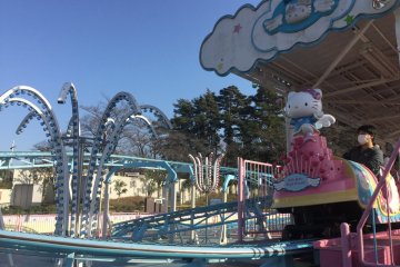 Roller coaster at Hello Kitty land.