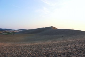 Most people like to walk to the top of the tallest dune, and so it is always full of people