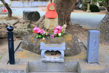 The happy jizo statue