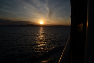 Sunset over Sado Island