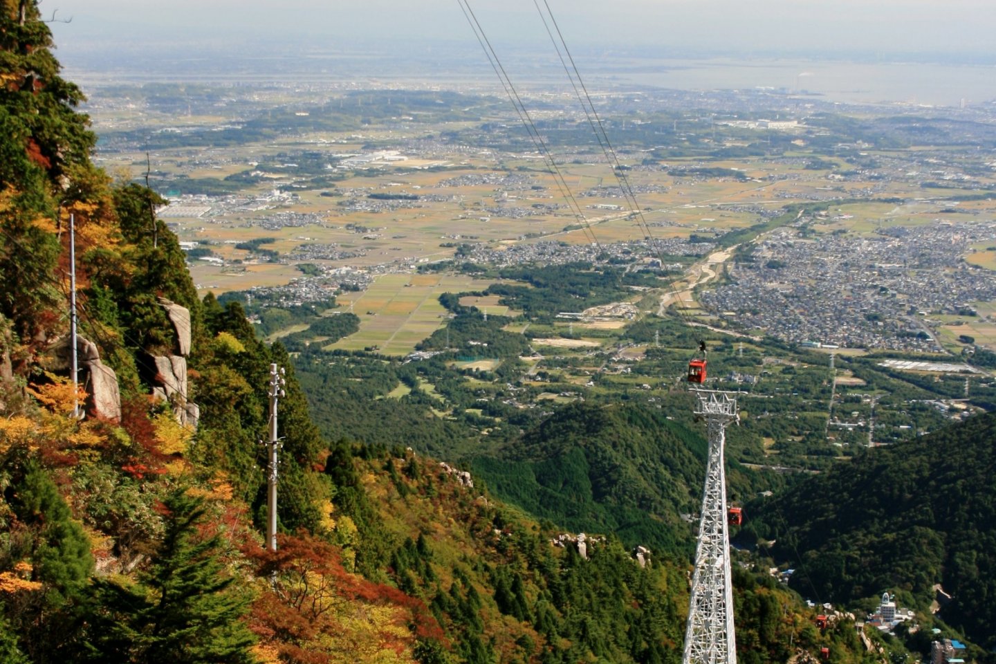 Uma vista arrebatadora da prefeitura de Mie do Teleférico de Gozaisho