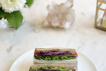 Colorful veggies make for a wonderful sandwich!