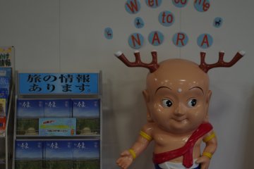 Travel brochures and the mascot of Nara City