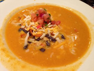 This chicken tortilla soup has the scrumptous taste of enchiladas!