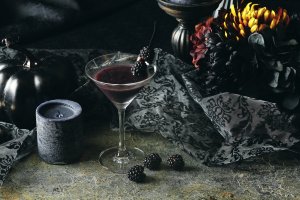The Black Halloween Night cocktail