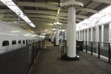 Shinkansen at the platform
