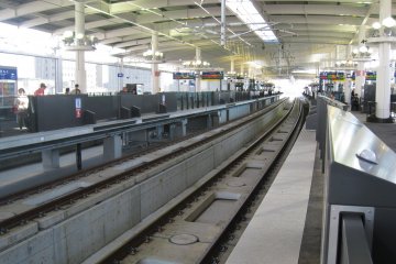 The Shinkansen platform