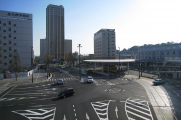 Upper view of Kumamoto Station