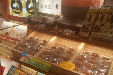 A variety of sweets at the shop.