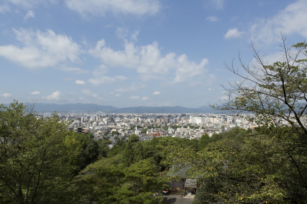 Ryozen Gokoku shrine offeres incredible views over the city of Kyoto