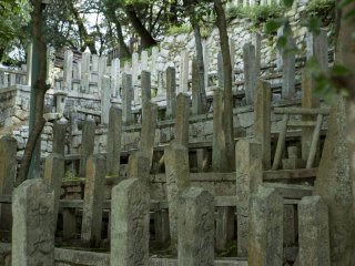 Many Samurai were assassinated in the final years of the Tokugawa Shogunate and here they rest