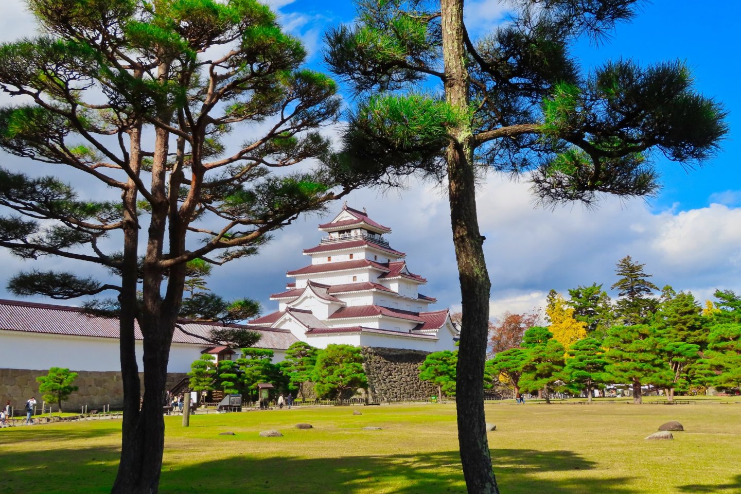 View of Tsurugajo Castle grounds
