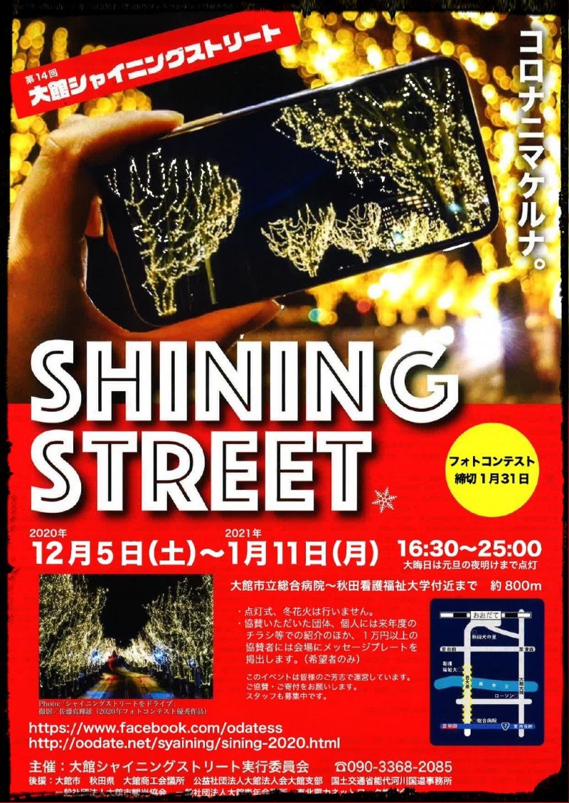 Odate Shining Street Illumination official event flyer