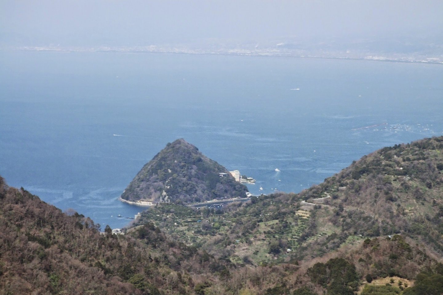 Awa Island (Awashima), Numazu, as seen from Mt Katsuragi