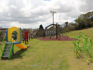 This playground equipment is a new addition to Agena Central Park