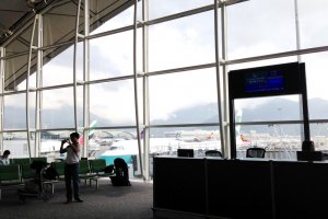 Cathay Pacific flight about to leave Hong Kong with good frequencies to Sapporo Nagoya  Tokyo Fukuoka and Osaka