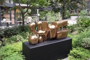 A sculpture in the garden