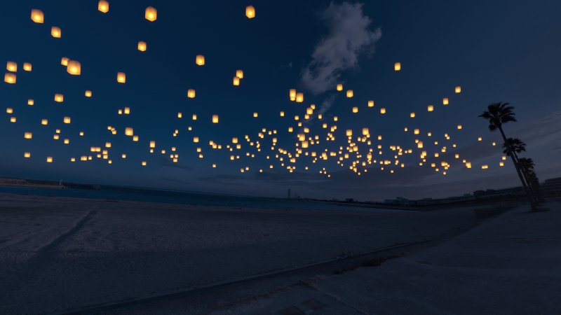 Around 1000 lanterns will decorate the beach and will be released all at once
