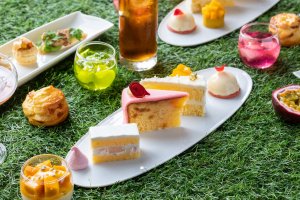 Both sweet and savory dishes are included in the afternoon tea