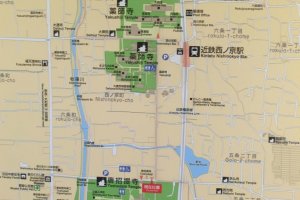 Map of Toshodaiji and Yakushiji area