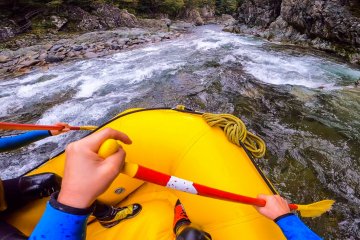 White water rafting along the Tone River with Canyons adventures