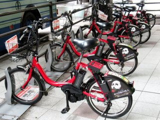 Велосипеды напрокат возле станции Сендай