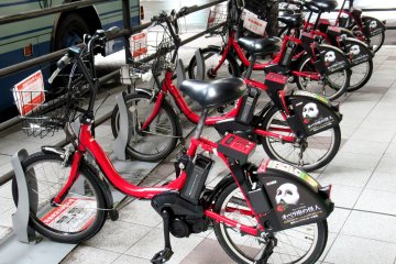 Велосипеды напрокат возле станции Сендай