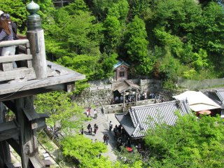Three water treads of Otowa waterfall in Kiyomizu-dera