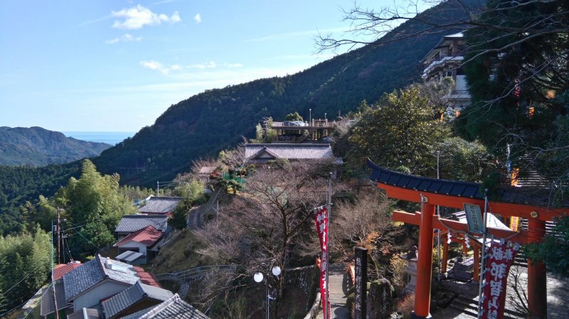 Taisha mountain backdrop  