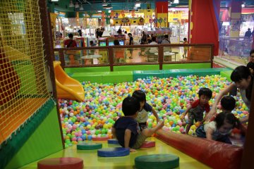<p>An inside perspective from the Namco Land ball pit</p>