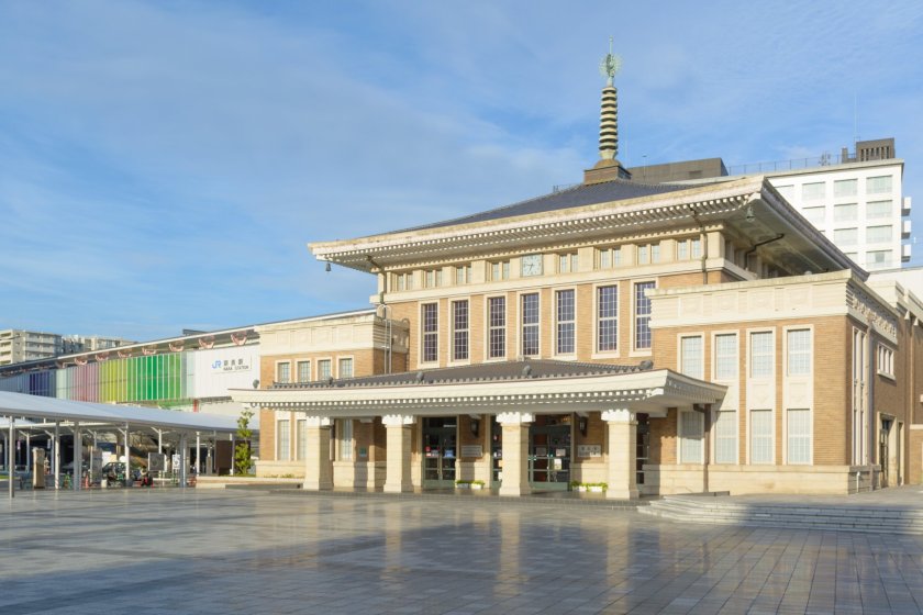 Nara Station fuses Western and Japanese design elements