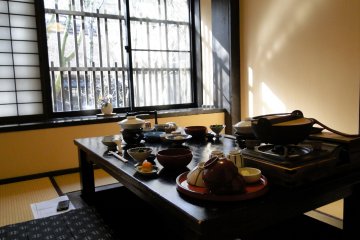One of the ryokan's private dining rooms