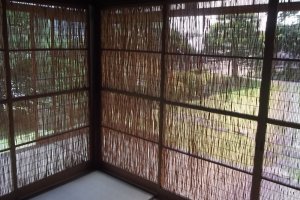 Bamboo screens allow us to see out