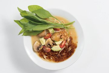 Dashiro's hearty bowl of vegan ramen