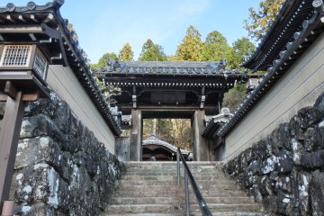 There are around 170 steps to reach the Onsen Temple 