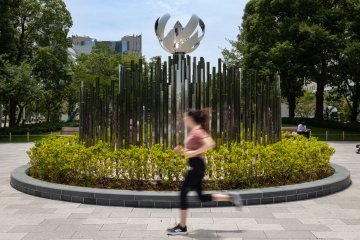 Tokyo 2020 Olympic Cauldron in Symbol Promenade Park