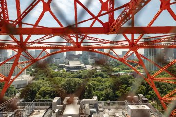 View from Tokyo Tower's stairs