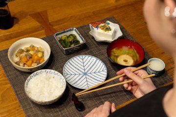 Dinner at Farmstay Ushidaya